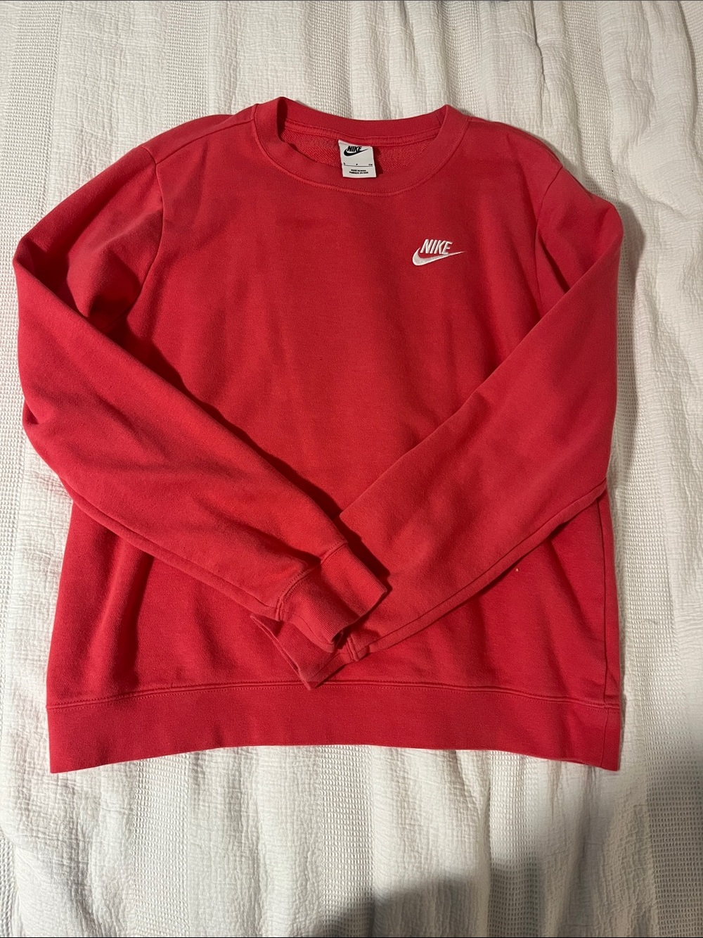 Nike Crewneck Sweatshirt in Red with White Logo
